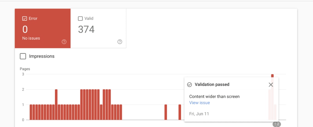 google search console shows mobile usability issues