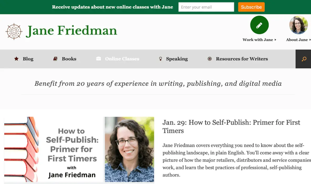 Jane Friedman self-publishing expert