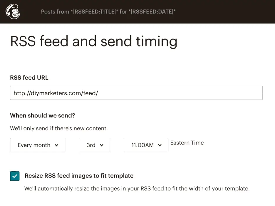 Setup an Email RSS Feed