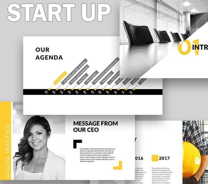 PowerPoint presentation start up template from template monster