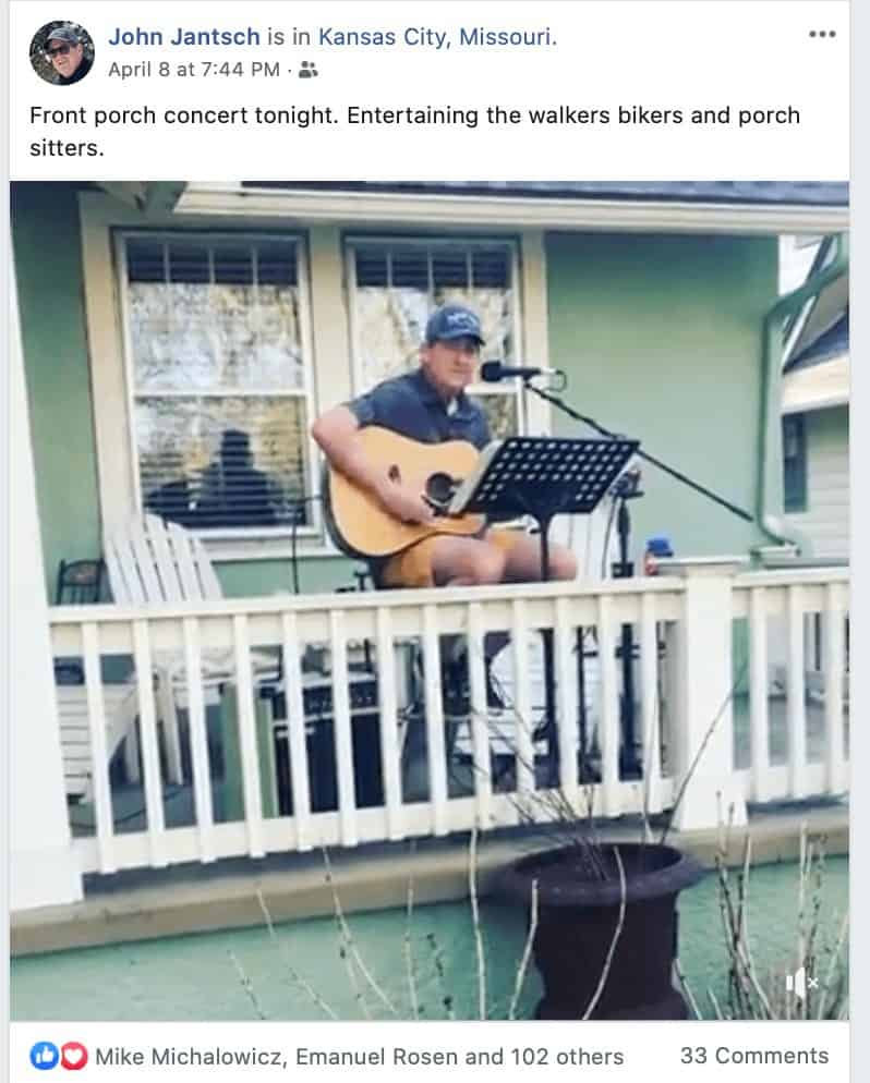 John Jantsch playing guitar