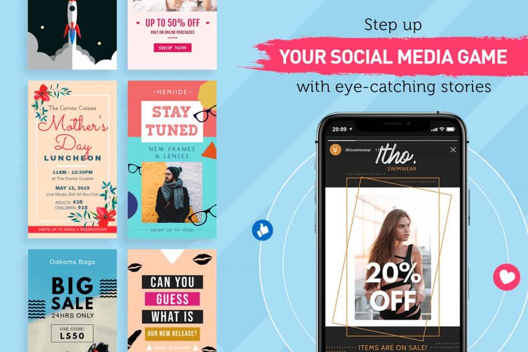 PosterMyWall templates for Instagram story ads