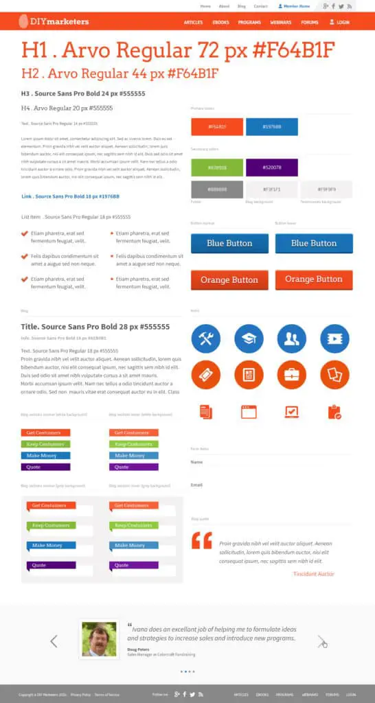 branding style guide example of print marketing materials