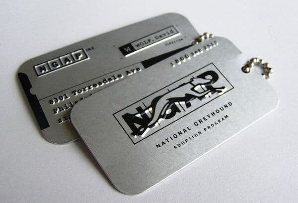 creative business card metal