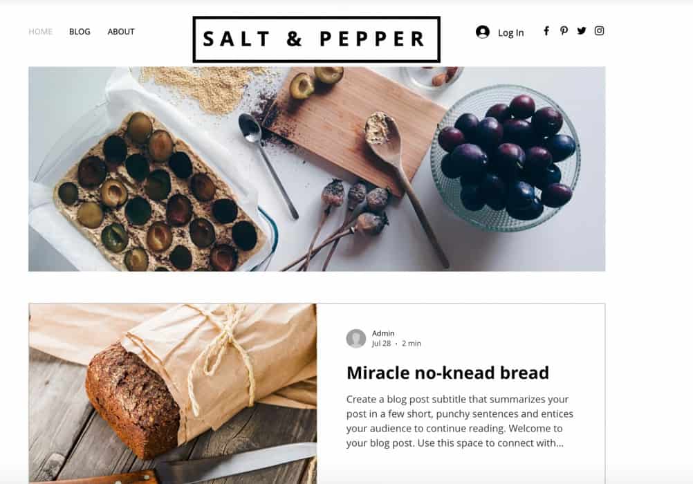 website design, website template, food