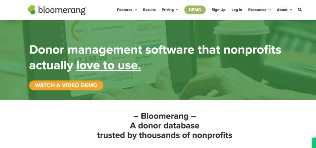 bloomerang nonprofit crm