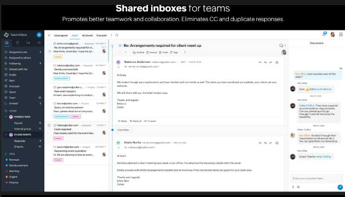 zoho teaminbox lets you collaborate in one place