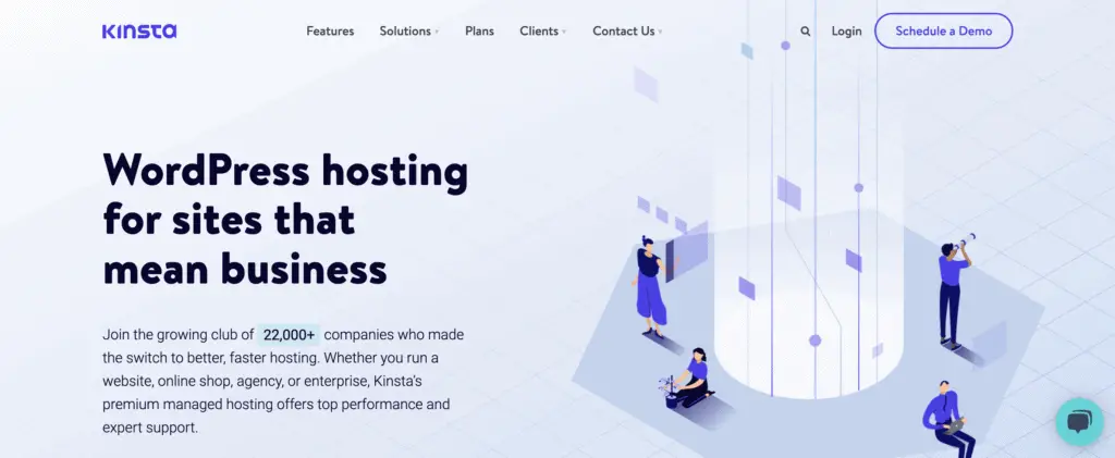 kinsta web hosting screenshot