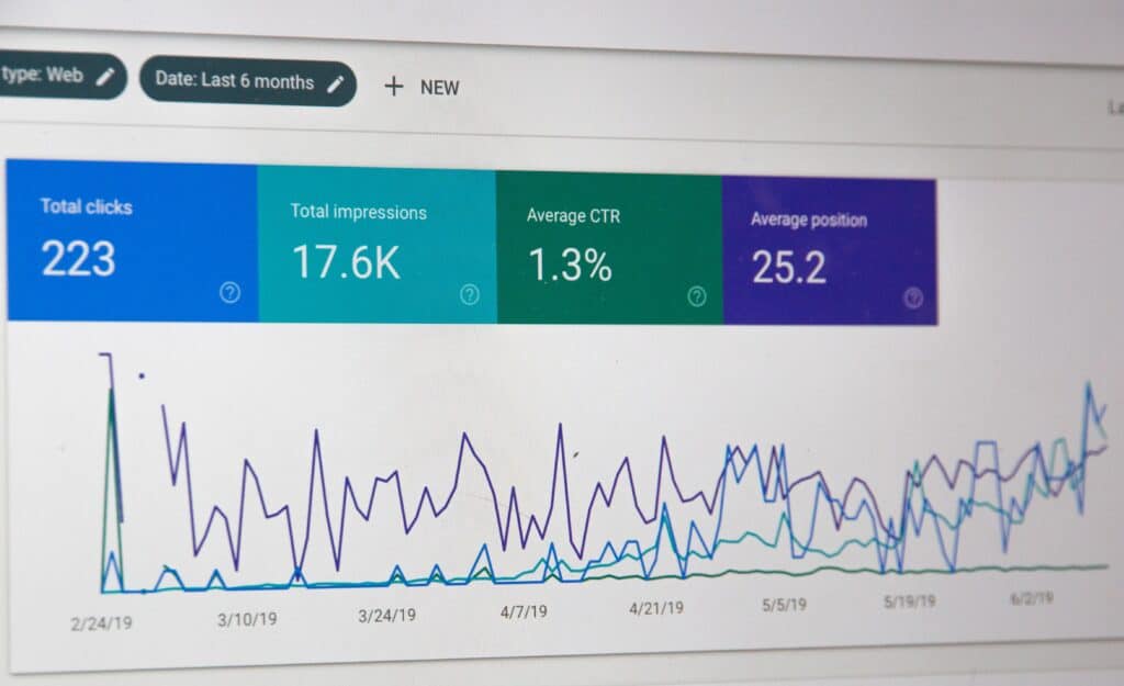 google search console displaying traffic for affiliate marketers