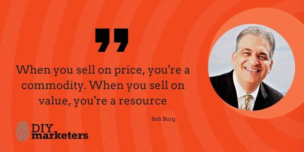 Bob Burg quote on pricing