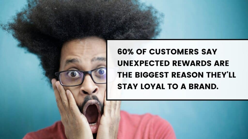 customer loyalty statistics - customers love surprises
