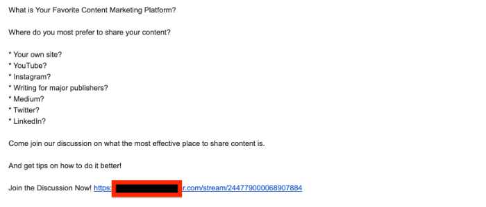 html vs plain text email example of a plain text email