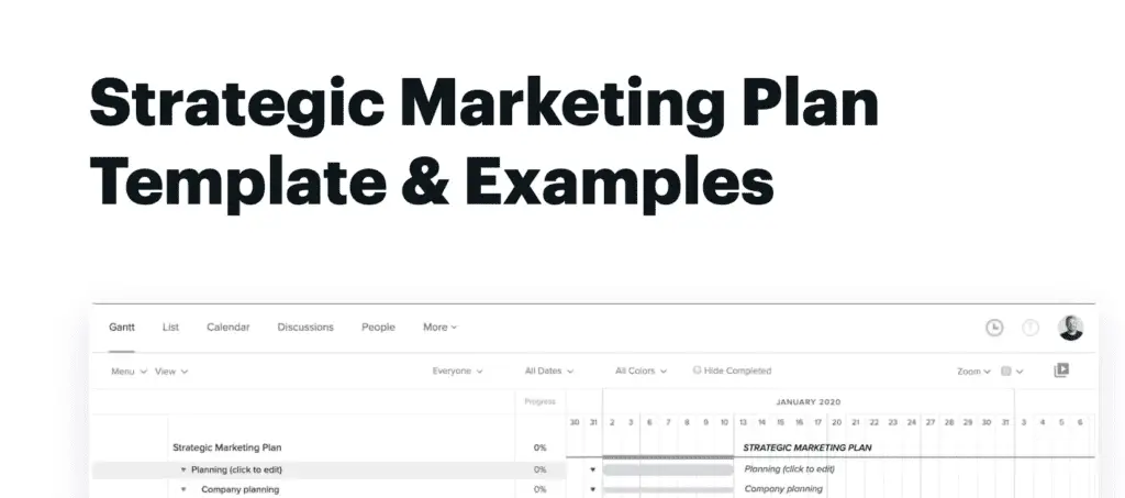 strategic marketing plan template