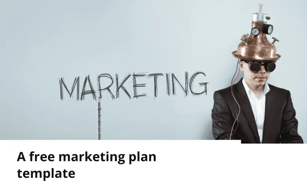 marketing plan template picture of man with headgrear