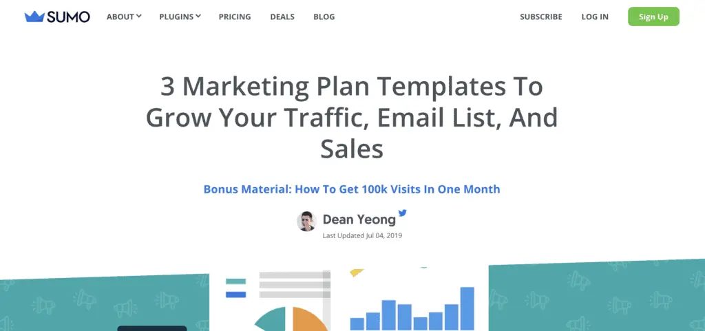 Sumo free marketing plan templates to grow sales