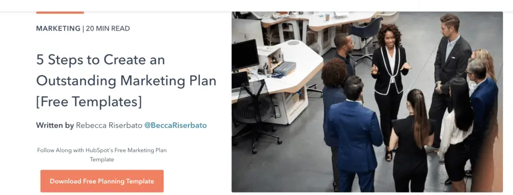 hubspot marketing plan templates