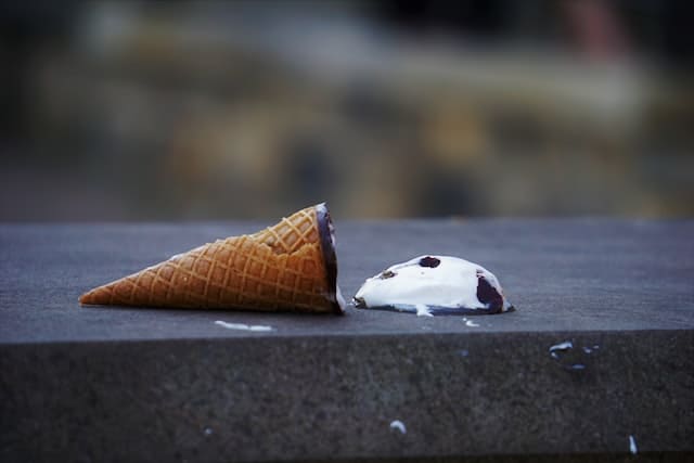 dropped ice cream