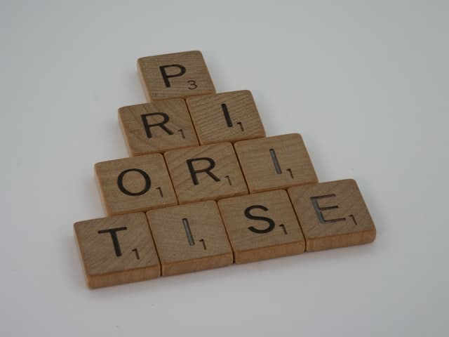 scrabble blocks that spell prioritize - how to overcome perfectionism