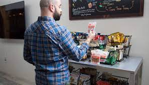 small business snacking area makes happy customers
