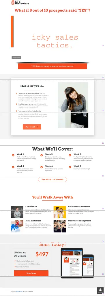 example of high converting landing page