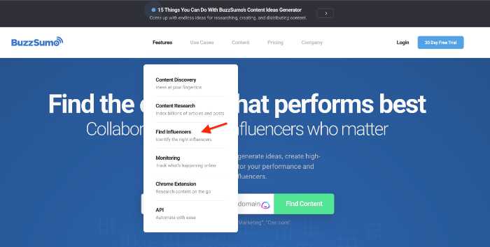use Buzzsumo to find influencers - what are brand ambassadors