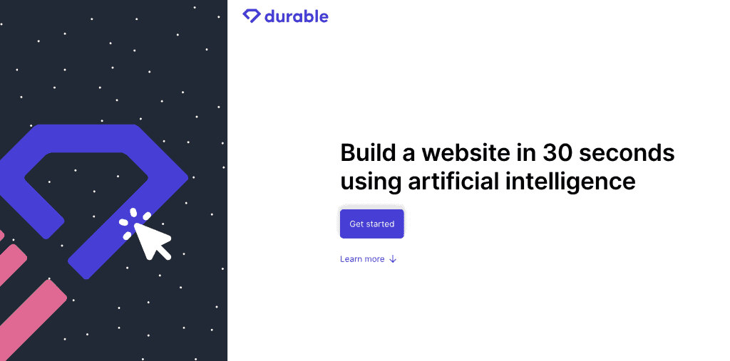 ai website builders - durable website