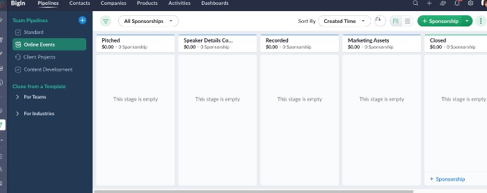 Bigin customer operations pipeline