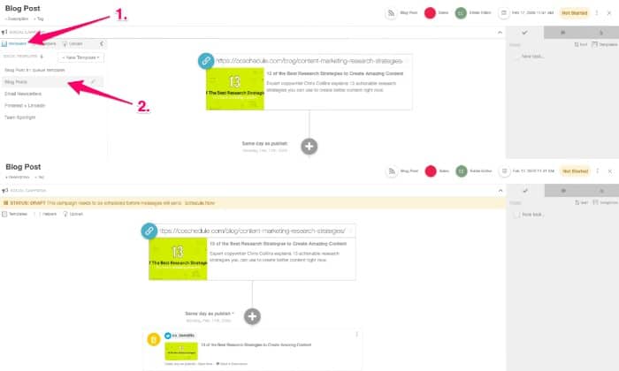 coschedule social template