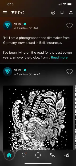 vero screenshot