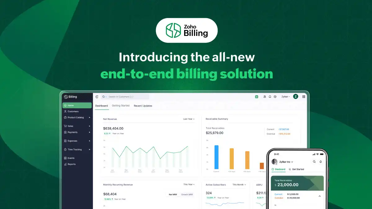 End-to-end billing solution for SMEs | Zoho Billing