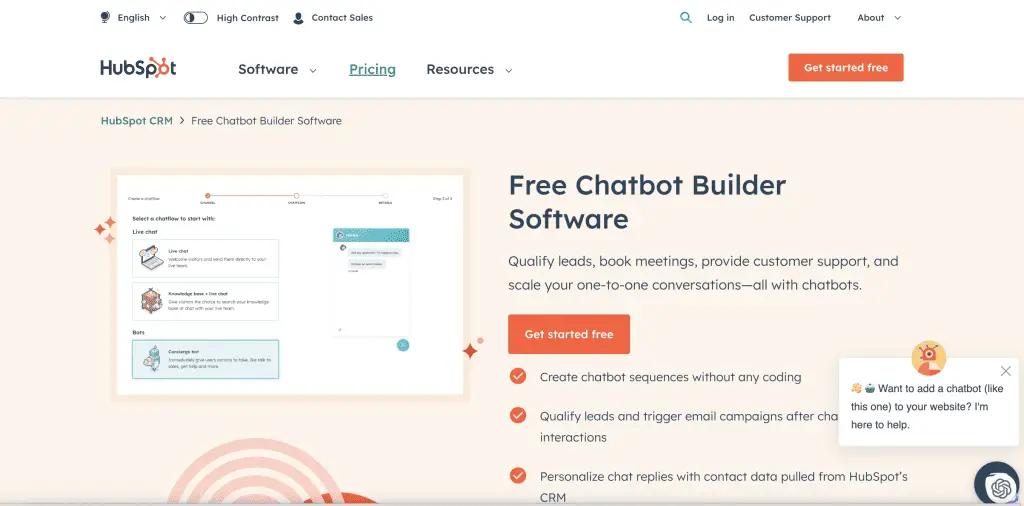 hubspot chatbot builder