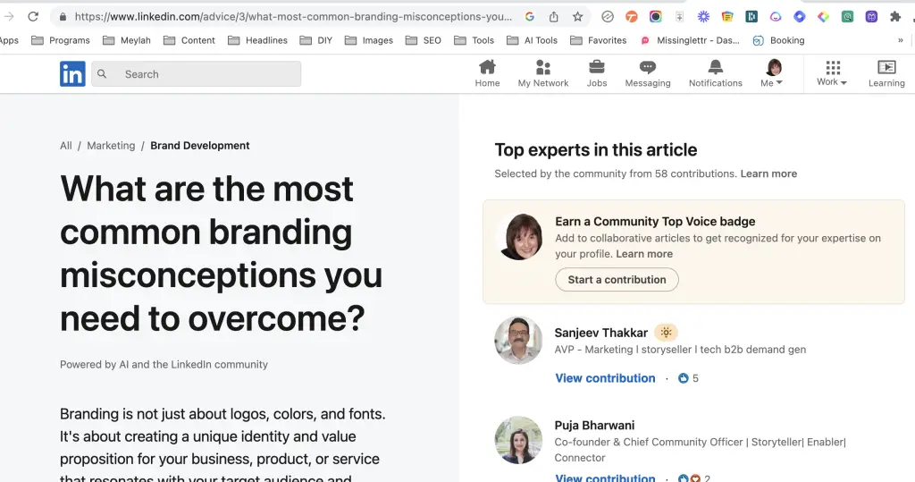 Unleashing the Power of LinkedIn Collaborative Articles: A Comprehensive Guide 4 Screenshot 2023 11 07 at 7.09.18 AM
