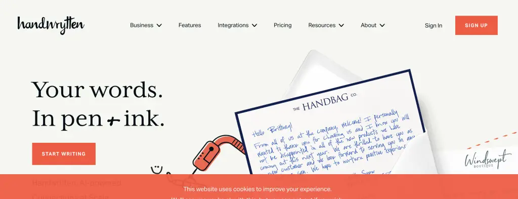 handwrytten - handwritten thank you notes