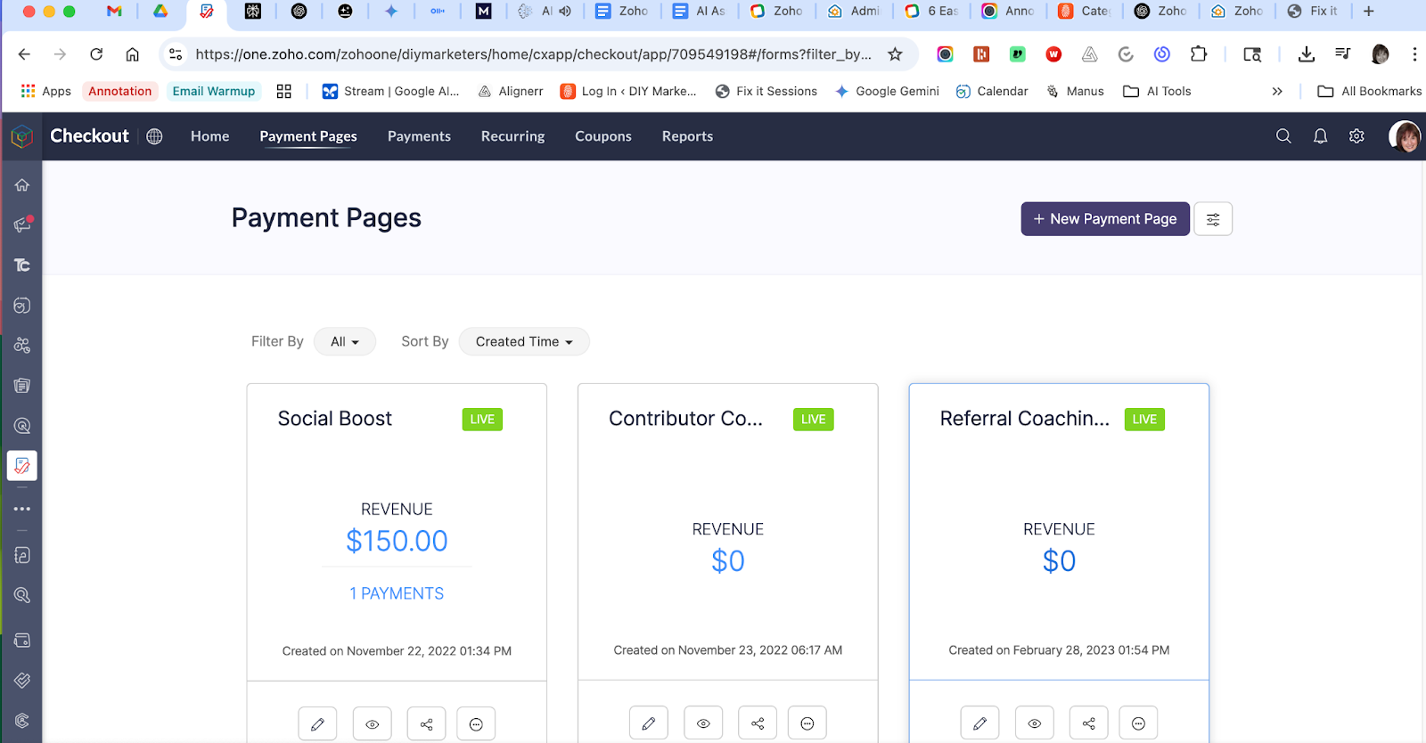 zoho checkout