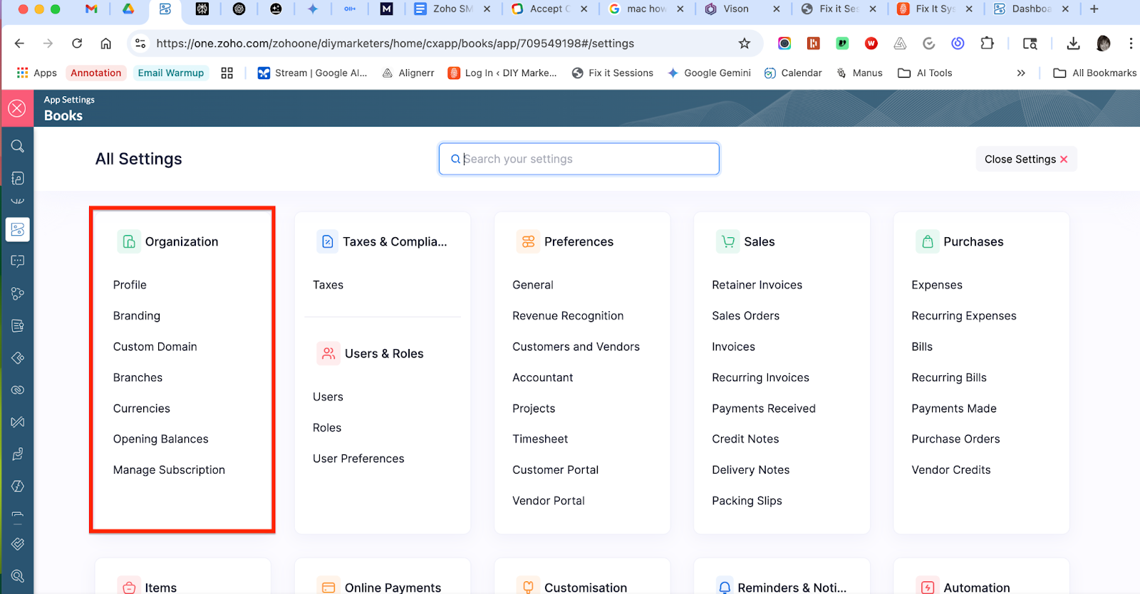 zoho books