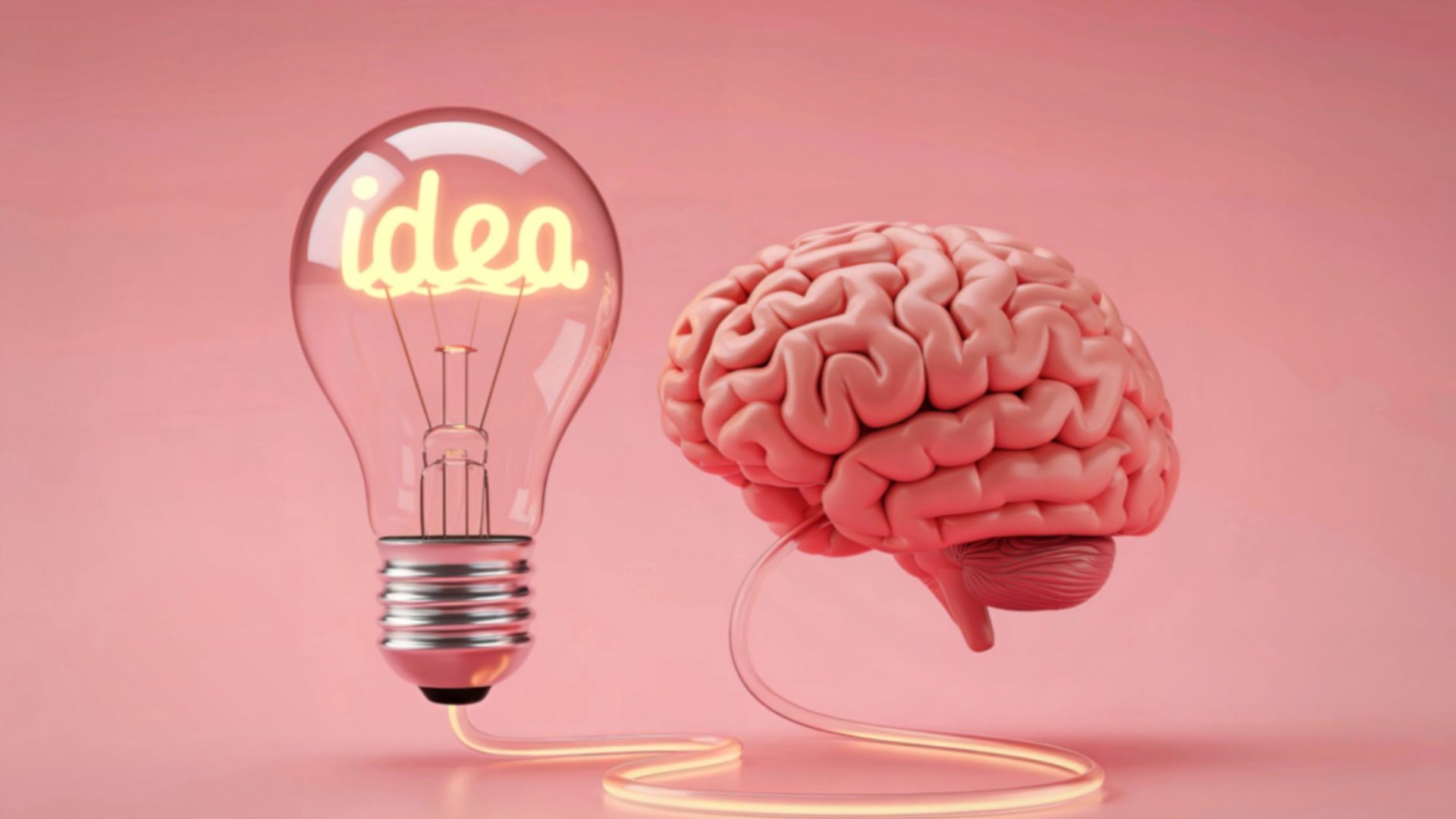 guerrilla marketing strategy - light bulb with idea lit up connected to a brain