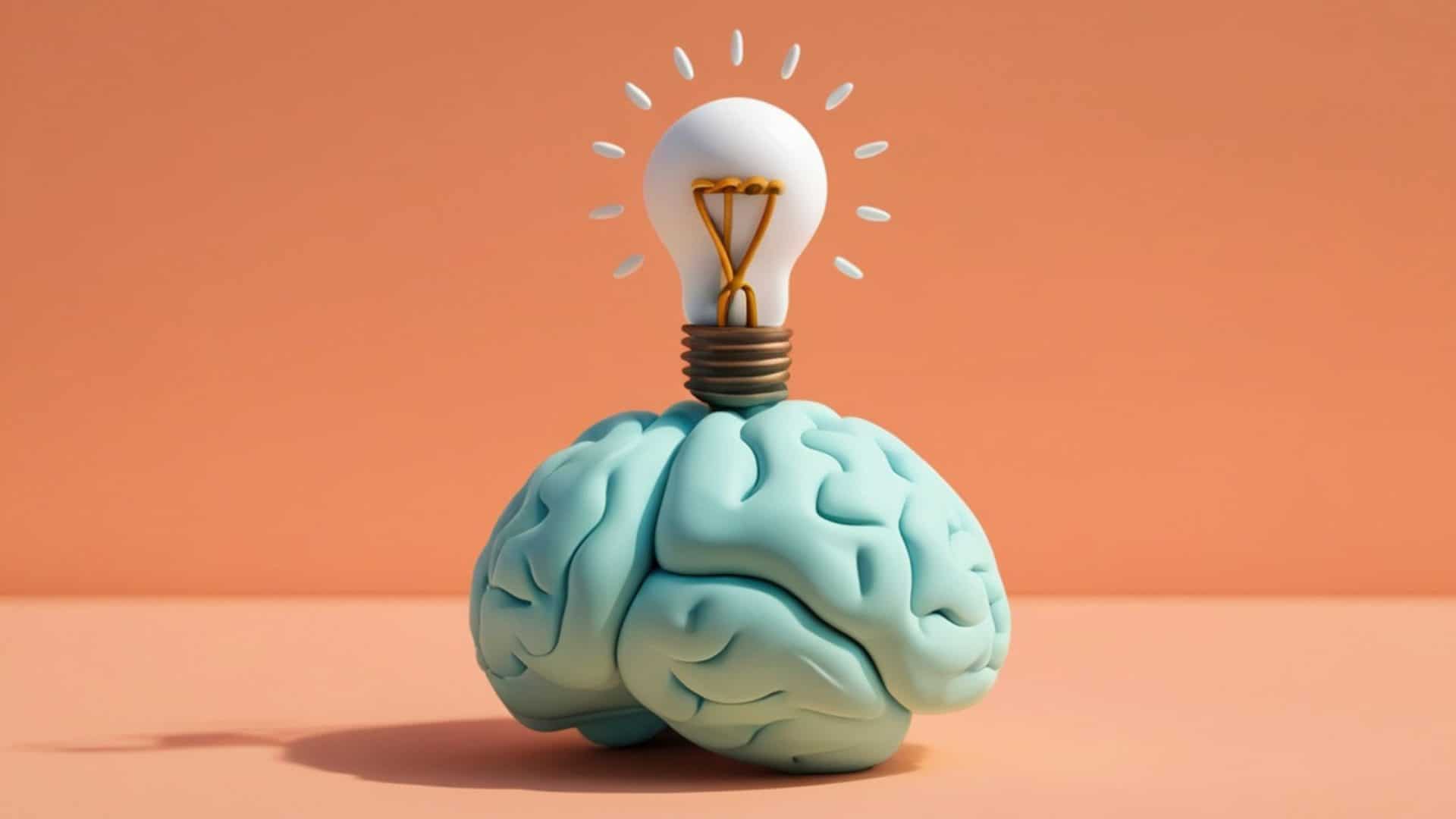 Guerrilla marketing strategy Brain with light bulb concept