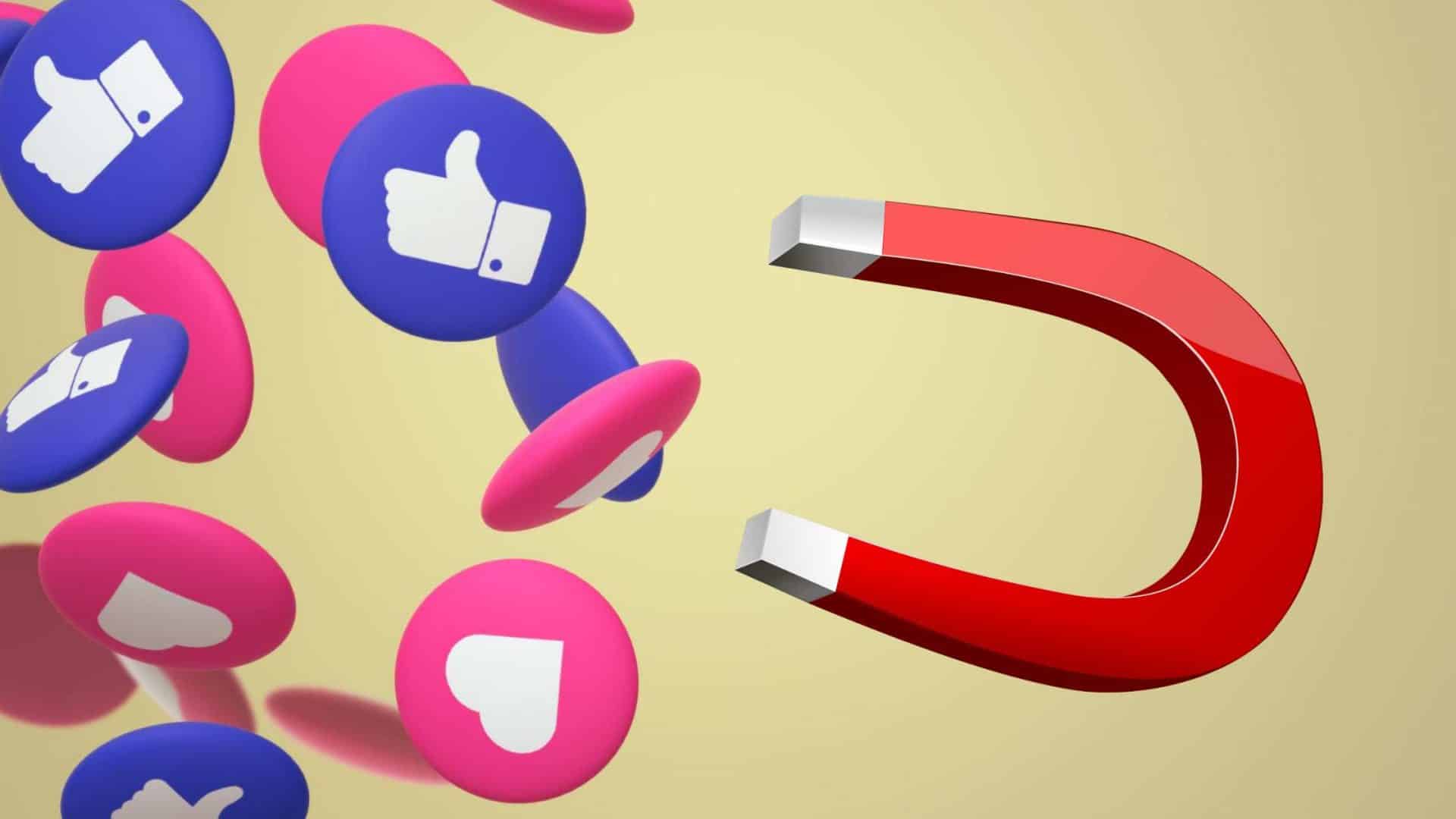 magnet attracting likes - how to advertise a small business