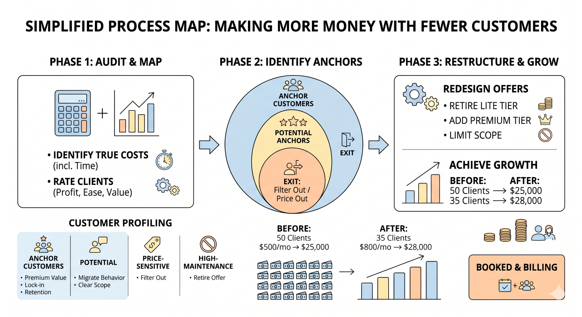 make more money with fewer customers