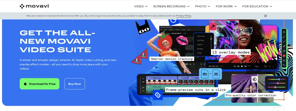 Best Apps to Edit YouTube Videos for Beginners 3 movavi video editor