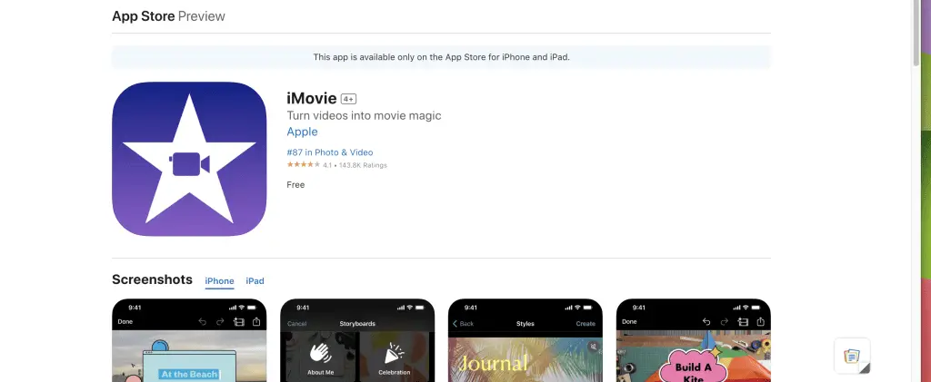 Best Apps to Edit YouTube Videos for Beginners 5 imovie