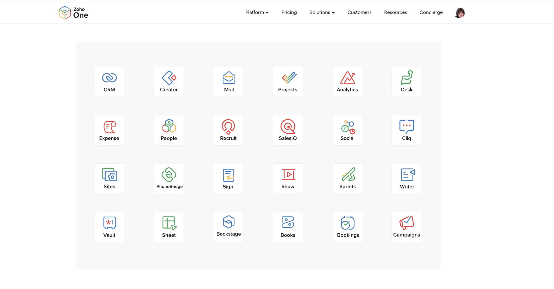 Zoho One Review 2025: The $1-a-Day Business Platform I Swear By 1 Zoho One review - a list of a small list of Zoho One Apps