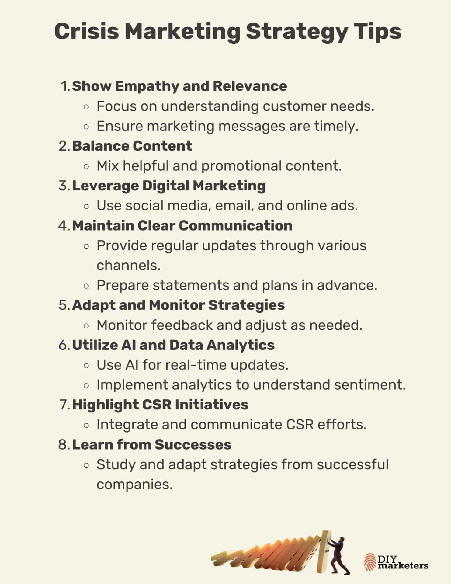 crisis marketing strategy checklist