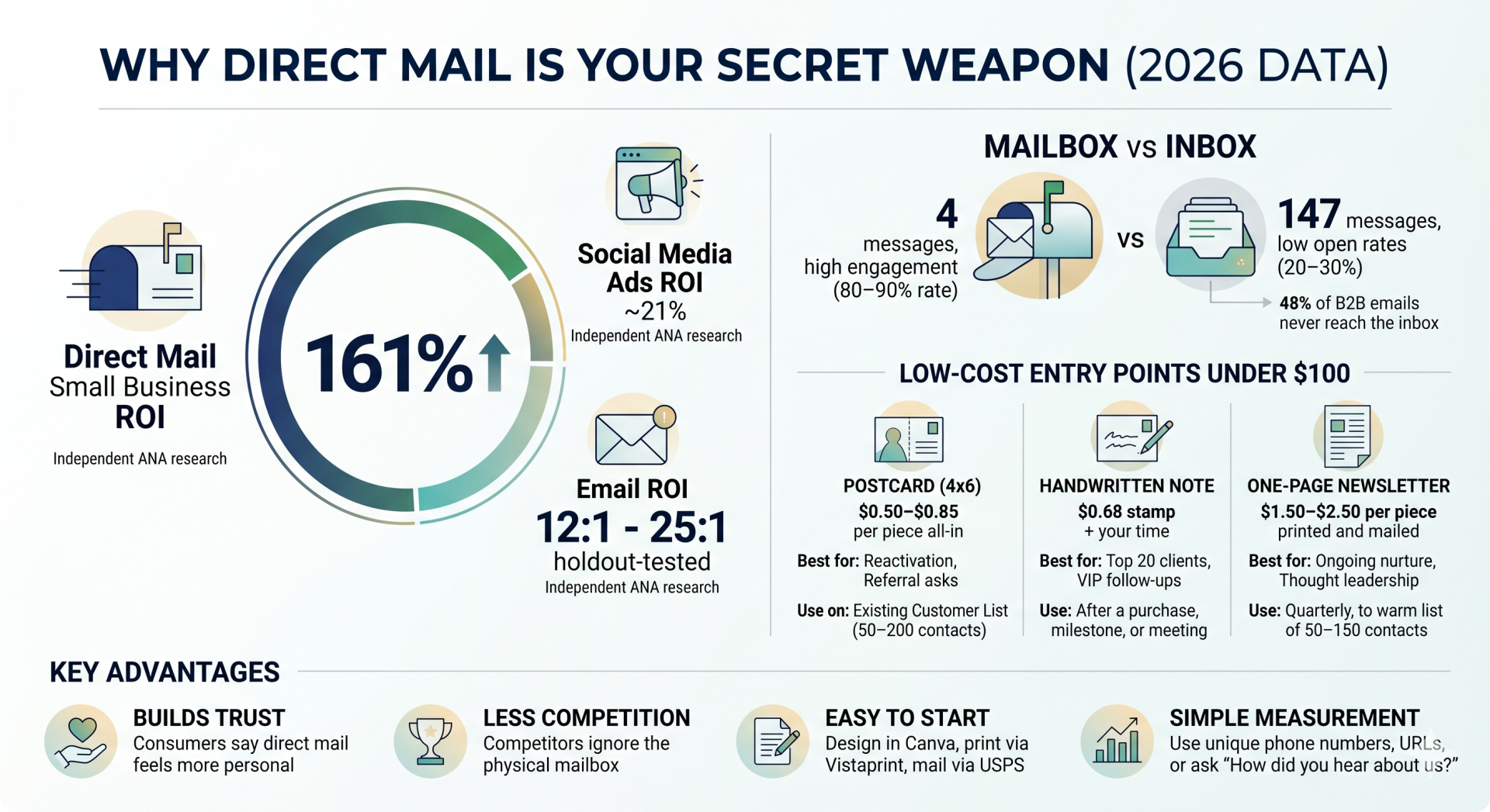 The Marketing Channel Nobody Wants to Talk About Is Beating Every Digital Ad You're Running 2 direct mail small business roi - infographic