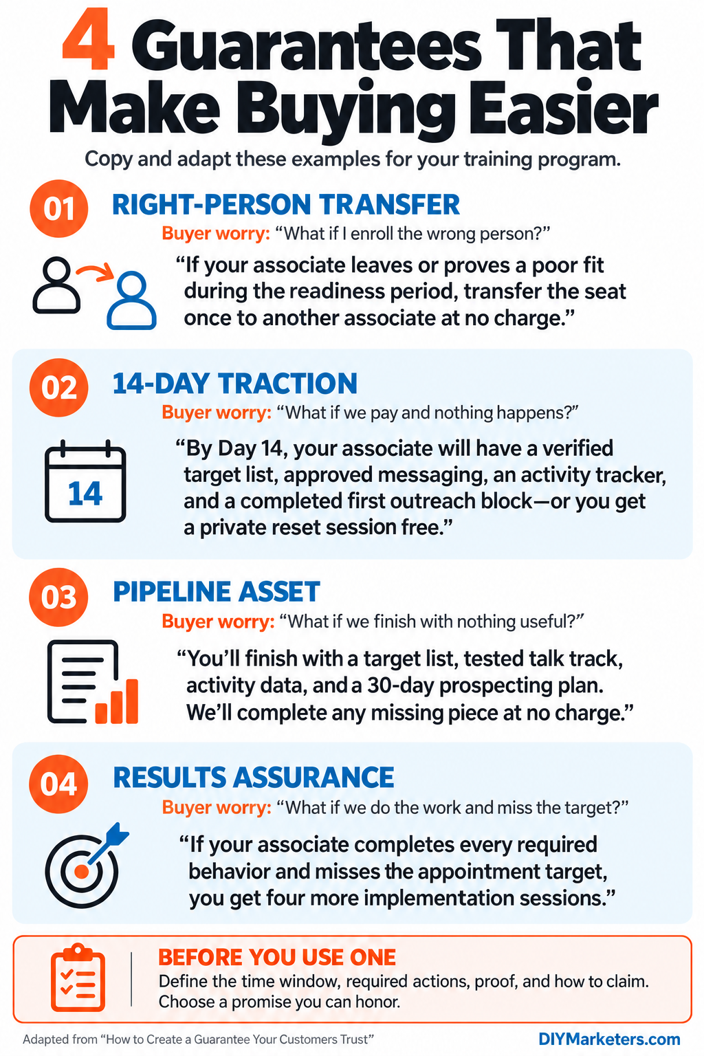 how to create a guarantee. 4 guarantee examples