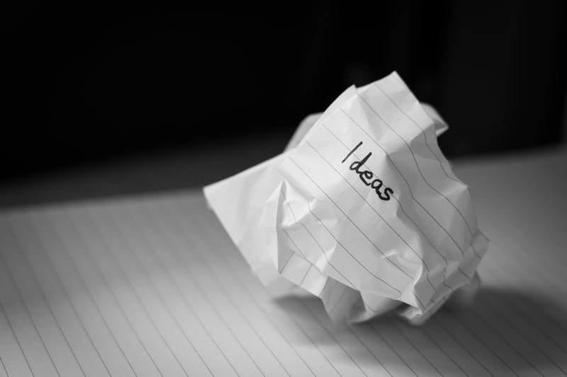 crumpled piece of paper representing lead generation ideas