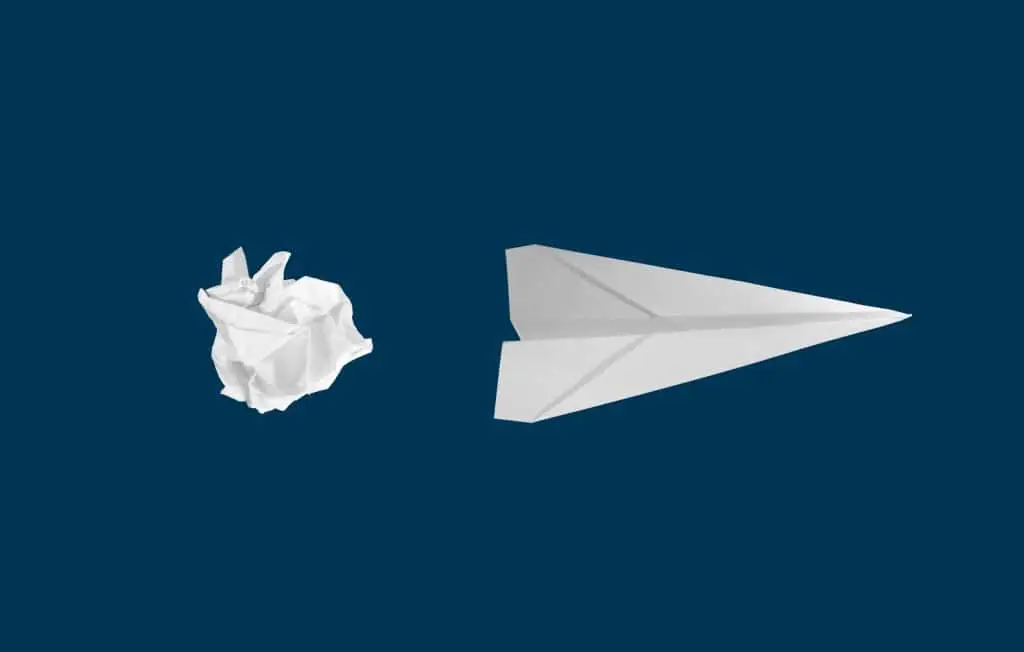 white paper plane on white background - how to implement skimming price