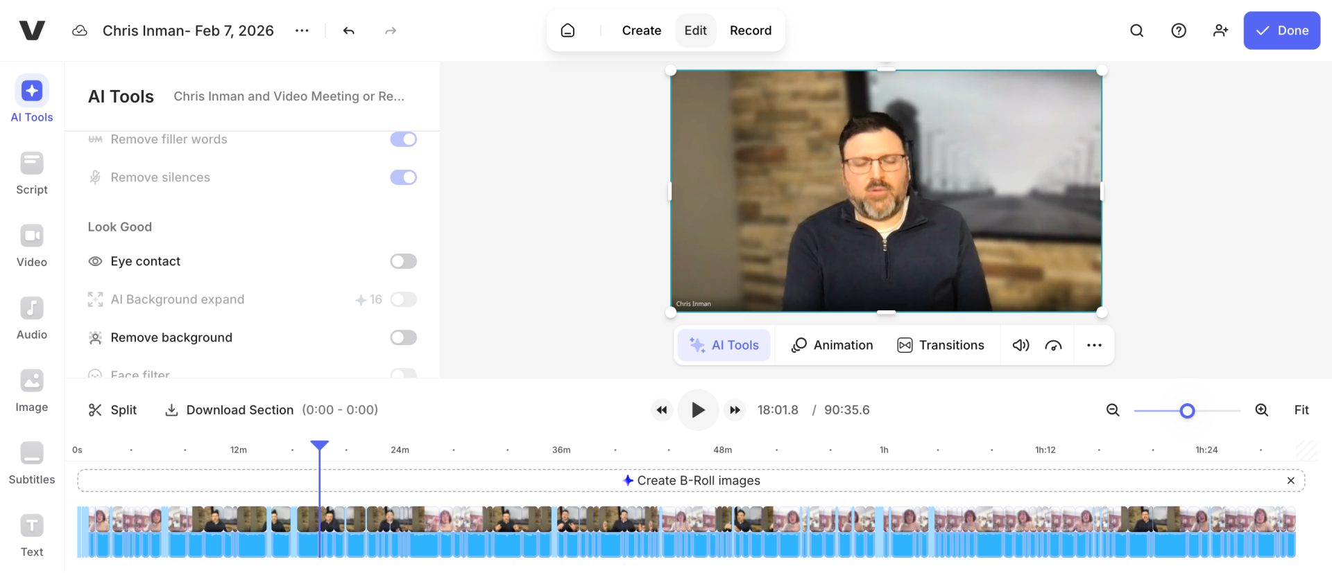 play with ai features in veed