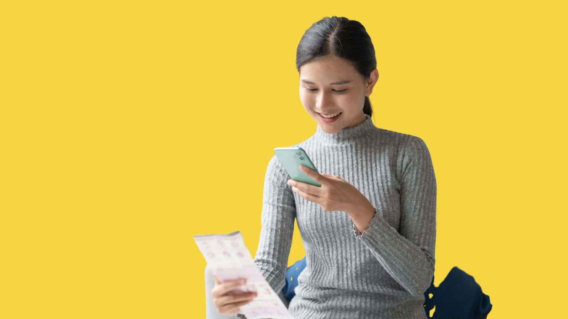 qr codes for small business - woman scanning a qr code