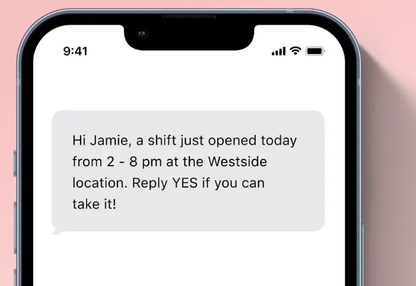 text message ideas - last minute opening